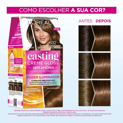 Tonalizante L'Oréal Casting Creme Gloss Nº 632 Brigadeiro Caramelo
