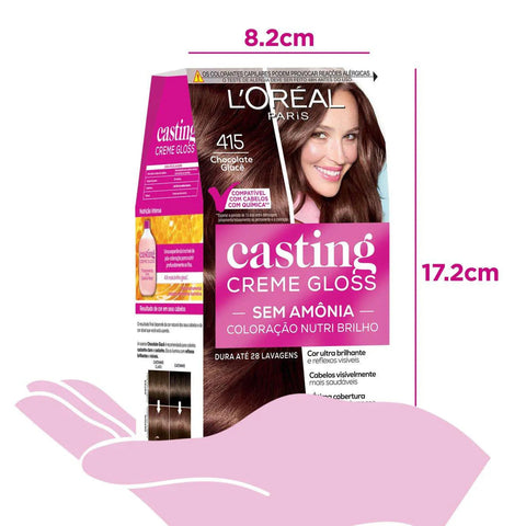 Tonalizante L'Oréal Casting Creme Gloss Nº 415 Chocolate Glacê
