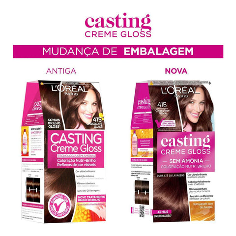 Tonalizante L'Oréal Casting Creme Gloss Nº 415 Chocolate Glacê