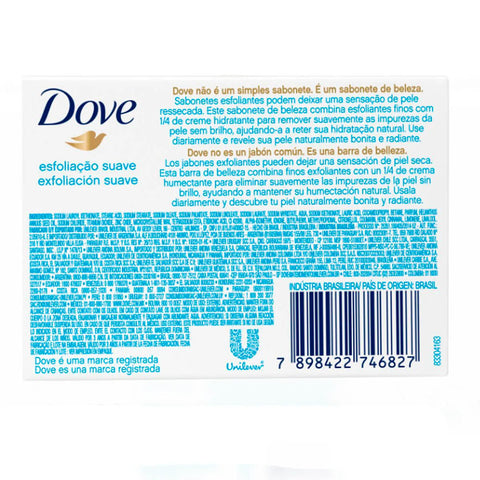 Sabonete Dove Esfoliação Suave Barra Com 90G