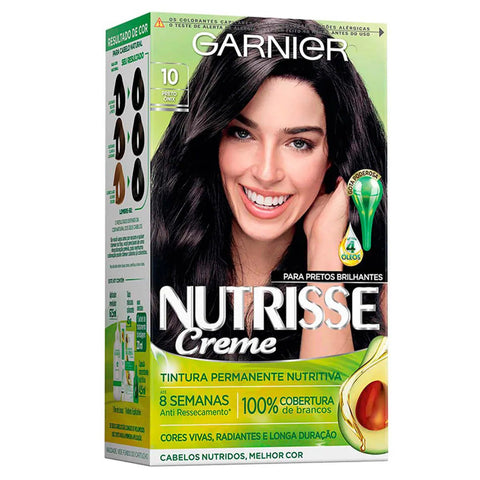 Tintura Garnier Nutrisse Creme Nº 10 Preto Ônix