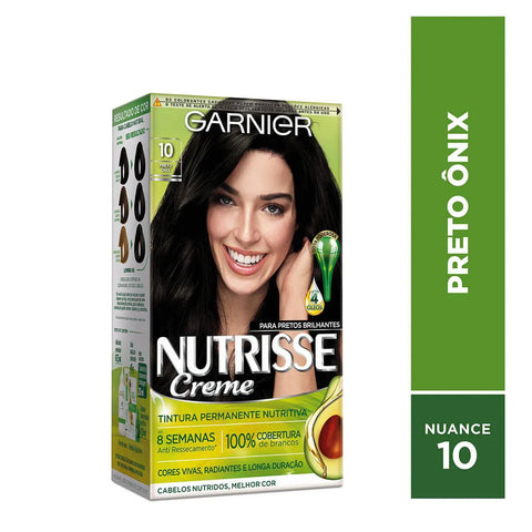 Tintura Garnier Nutrisse Creme Nº 10 Preto Ônix
