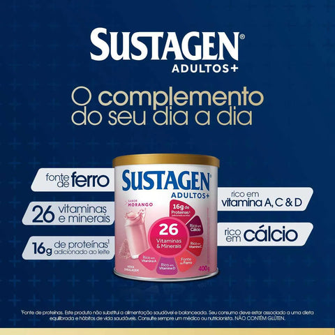 Sustagen Sabor Morango - 400 g