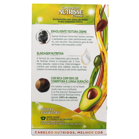 Tintura Garnier Nutrisse Creme Nº 20 Preto Absoluto