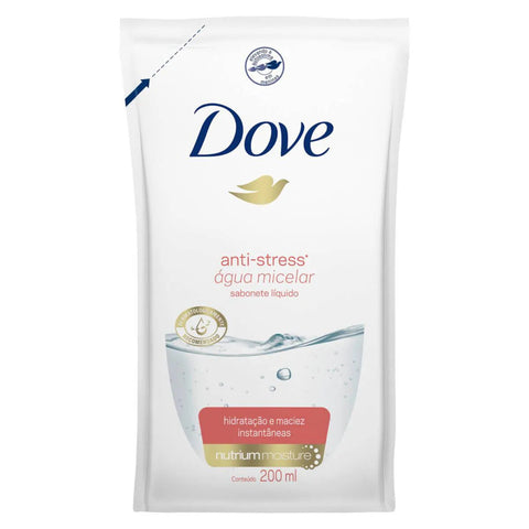 Sabonete Anti-Stress Dove Água Micelar Refil, Líquido, 1 Unidade Com 200Ml
