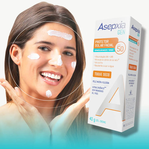 Protetor Solar Facial Asepxia Gen Mista a Oleosa - FPS 50 - 40 g