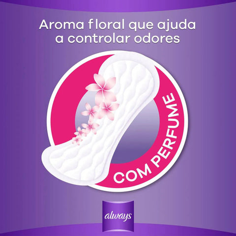 Protetor Diário Always Com Perfume Com 40 Unidades