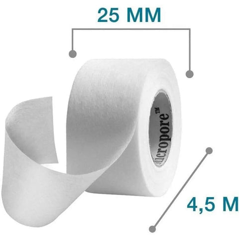 Fita Micropore 3M 2,5cm X 4,5m - Cor Branca - 1 Unidade