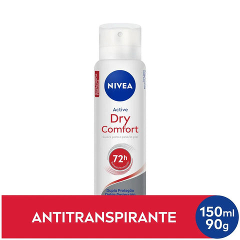 Desodorante Antitranspirante Feminino Nivea Dry Comfort Plus, Aerossol, 1 Unidade Com 150Ml
