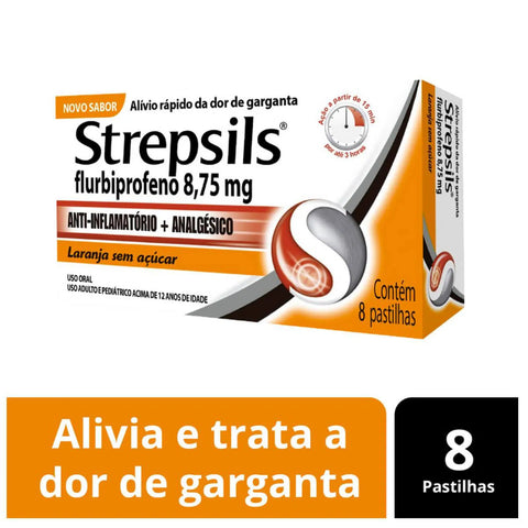 Strepsils 8,75mg - 8 Unidades - Pastilha