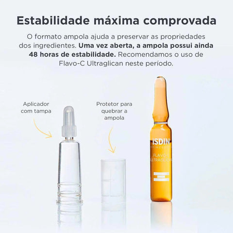 ISDIN Flavo-C Serum Facial Ultraglican 2 Ml Com 10 Ampolas