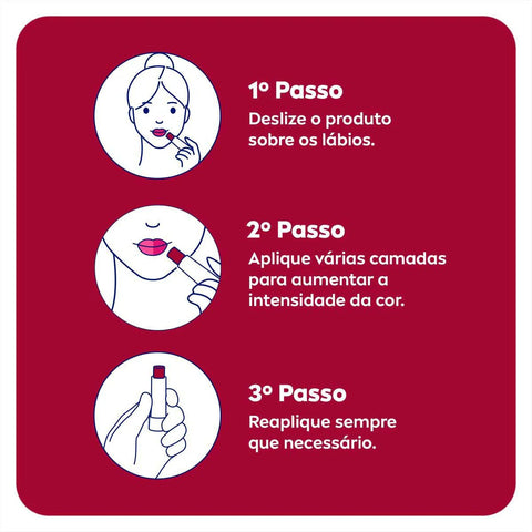Protetor Labial Color Vermelho 4,8G