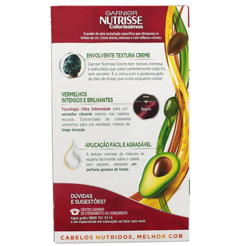 Tintura Nutrisse Colorissimo 6660 Louro Escuro Ultra Vermelho Rouge