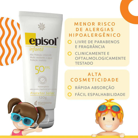Protetor Solar Infantil Episol FPS 50 - 120 g