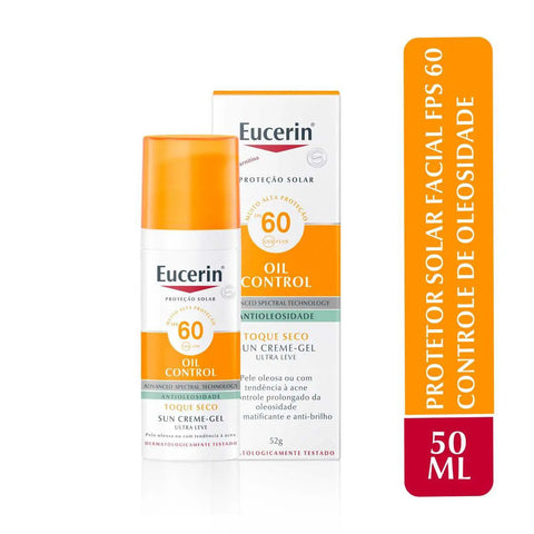 Protetor Solar Facial Eucerin Oil Control FPS 60 - 52 g