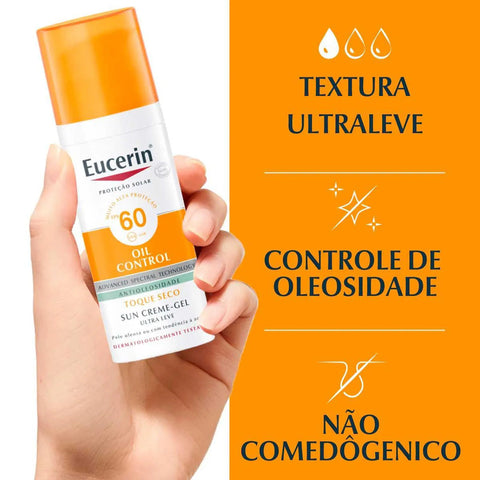 Protetor Solar Facial Eucerin Oil Control FPS 60 - 52 g
