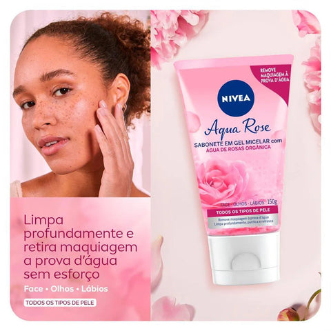 Sabonete Em Gel Facial Nivea Micellair Água de Rosas 150Ml