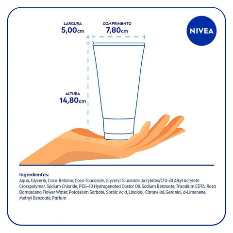 Sabonete Em Gel Facial Nivea Micellair Água de Rosas 150Ml