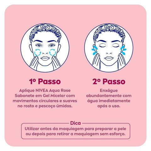 Sabonete Em Gel Facial Nivea Micellair Água de Rosas 150Ml