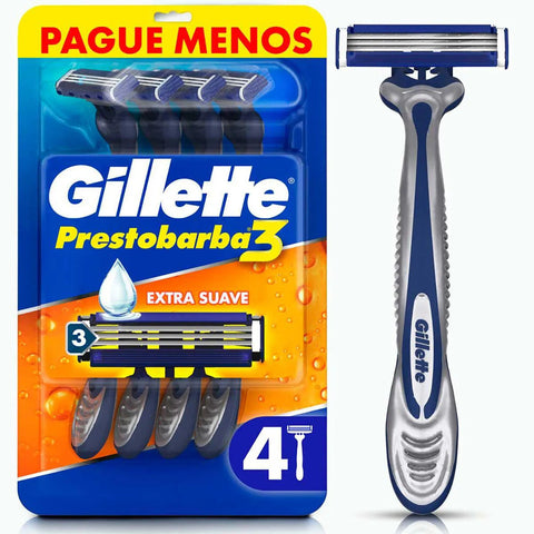 Gillette Prestobarba 3 Tradicional - 4 Unidades