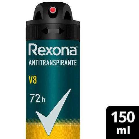 Desodorante Antitranspirante Masculino Rexona Men V8, Aerossol, 1 Unidade Com 150Ml