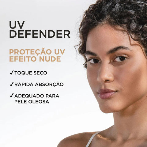 Protetor Solar Facial L'Oréal UV Defender Cor 3.0 - FPS 60 - 40 g
