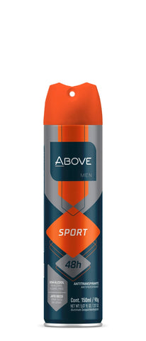 Desodorante Antitranspirante Above Men Sport, Aerossol Com 150Ml