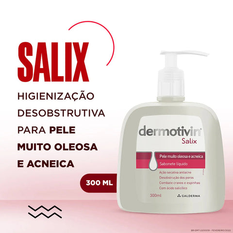 Sabonete Galderma Dermotivin Salix Líquido Com 300Ml