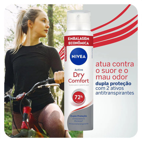 Desodorante Antitranspirante Feminino Nivea Dry Comfort Active, Aerossol, 1 Unidade Com 200Ml
