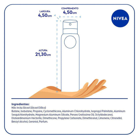 Desodorante Antitranspirante Feminino Nivea Dry Comfort Active, Aerossol, 1 Unidade Com 200Ml