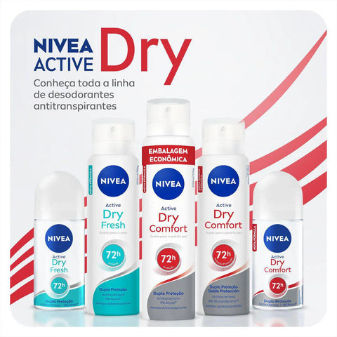 Desodorante Antitranspirante Feminino Nivea Dry Comfort Active, Aerossol, 1 Unidade Com 200Ml