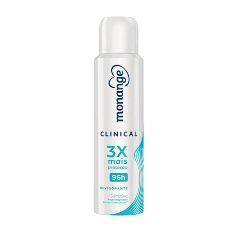 Desodorante Antitranspirante Monange Clinical Revigorante, Aerossol Com 150Ml
