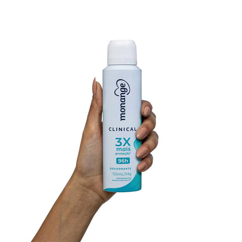 Desodorante Antitranspirante Monange Clinical Revigorante, Aerossol Com 150Ml