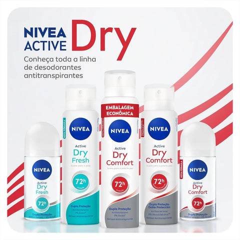 Desodorante Antitranspirante Feminino Nivea Active Dry Fresh Aerossol Com 150Ml