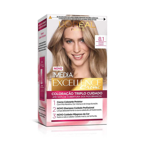 Tintura L'Oréal Imédia Excellence Creme Nº 8.1 Louro Sueco