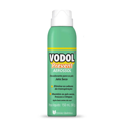Desodorante Para Pés Vodol Prevent Aerossol, 1 Unidade Com 150Ml