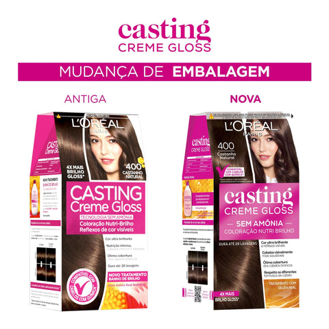 Tonalizante L'Oréal Casting Creme Gloss Nº 400 Castanho Natural