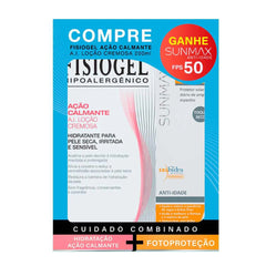 Kit Loção Cremosa Fisiogel Ação Calmante A.I. + Protetor Solar Sunmax Anti-Idade FPS 50 - 200 mL + 60 mL