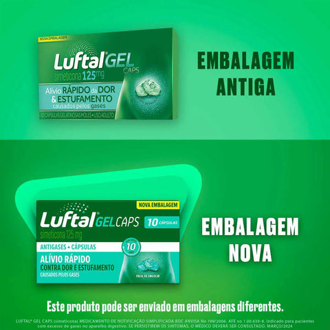 Luftal Gel Caps 125mg - 10 Unidades - Cápsula