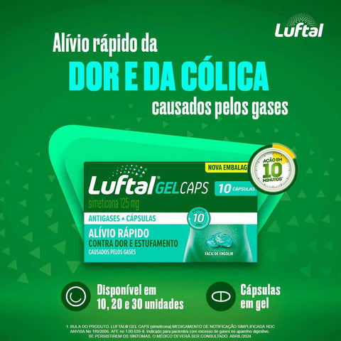 Luftal Gel Caps 125mg - 10 Unidades - Cápsula