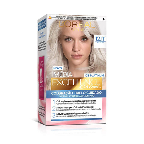 Tintura Imédia Excellence L'Oréal Ice Colors N° 12.111 Fetiche