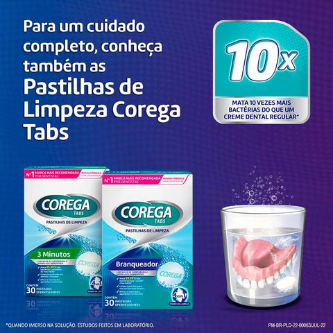 Fixador Para Dentadura Corega Em Pó, 1 Unidade Com 22G