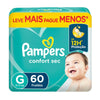 Fralda Pampers Confort Sec Tamanho G - 60 Unidades