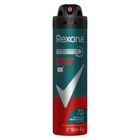 Desodorante Masculino Rexona Antibacterial Protection, Aerossol, 1 Unidade Com 150Ml