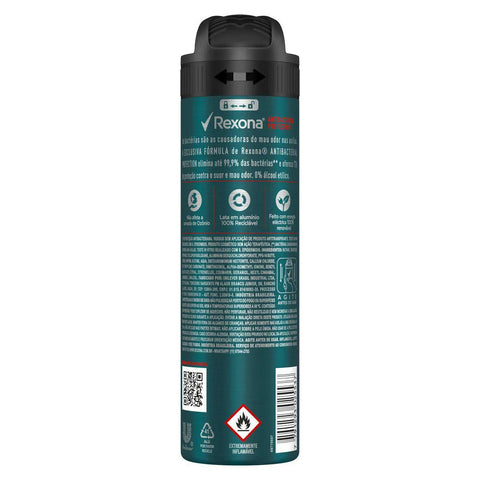 Desodorante Masculino Rexona Antibacterial Protection, Aerossol, 1 Unidade Com 150Ml