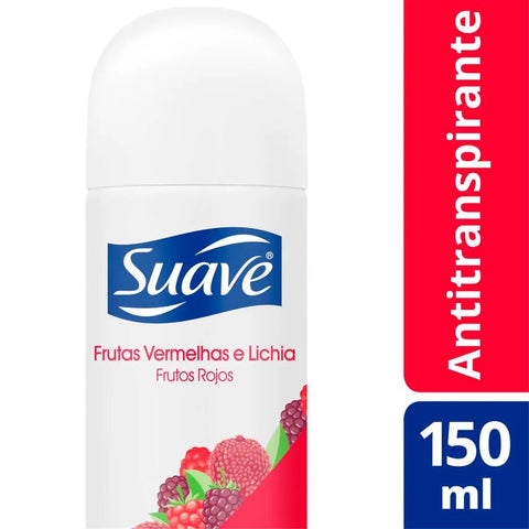 Desodorante Antitranspirante Feminino Suave Frutas Vermelhas e Lichia, Aerossol Com 150Ml