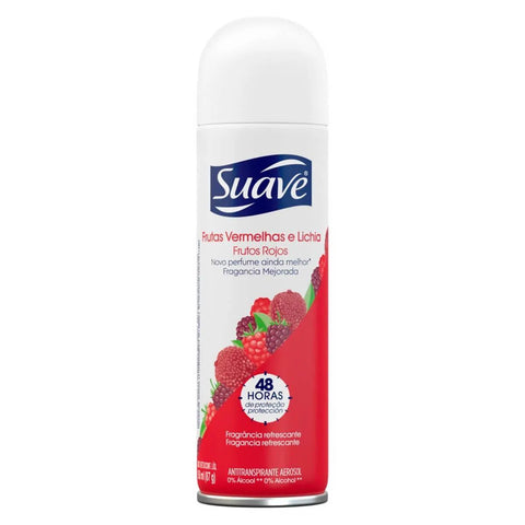 Desodorante Antitranspirante Feminino Suave Frutas Vermelhas e Lichia, Aerossol Com 150Ml