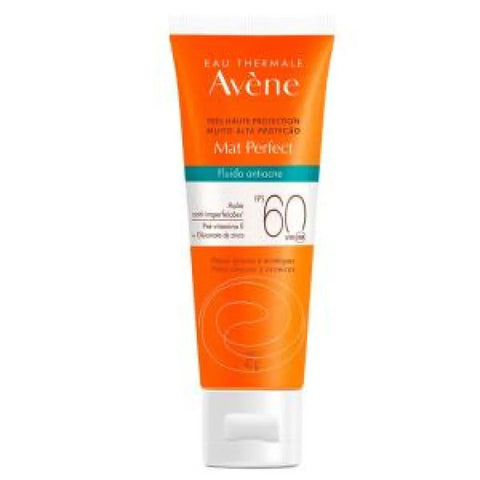 Protetor Solar Facial Avène Mat Perfect Fluido Antiacne Sem Cor - FPS 60 - 40 g