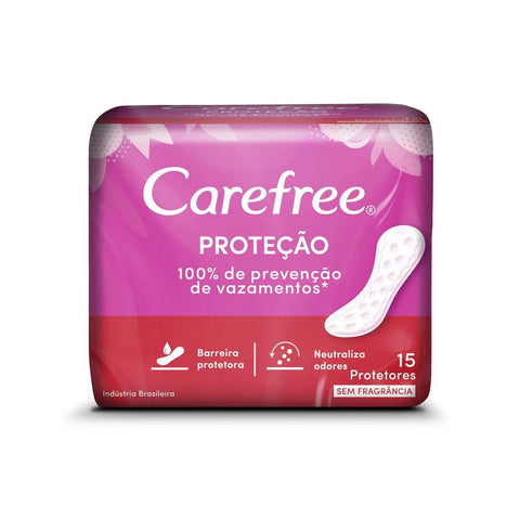 Protetor Diário Carefree Sem Perfume 15 Unidades