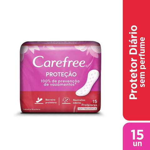 Protetor Diário Carefree Sem Perfume 15 Unidades